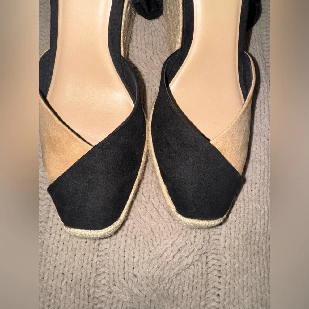 Zara Two-Tone Espadrille Wedges